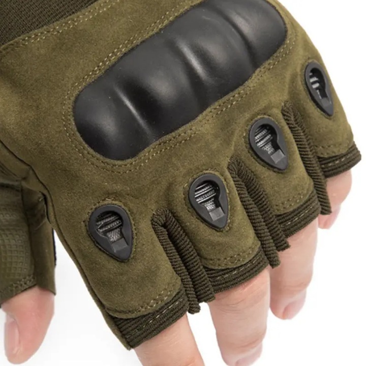 RĘKAWICE TAKTYCZNE BOJOWE rozm. XL SURVIVAL MILITARNE RĘKAWICZKI BEZ PALCÓW