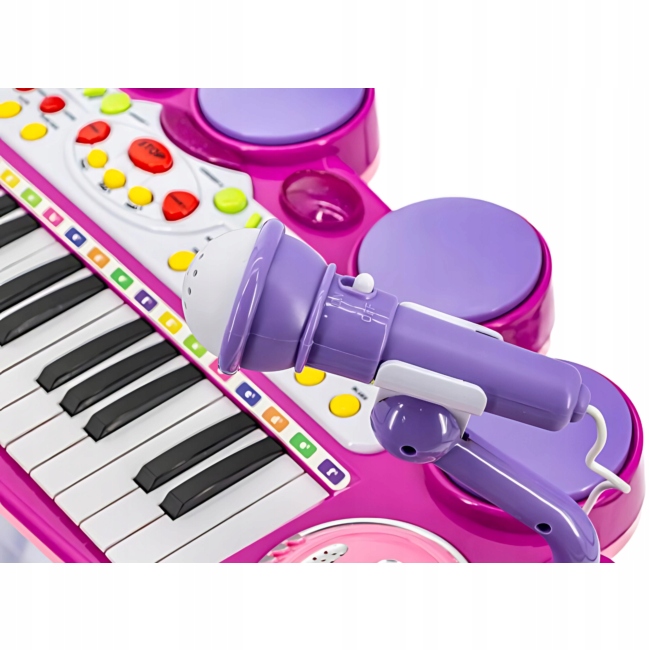 ORGANY ORGANKI KRZESEŁKO PIANINKO MP3 Z MIKROFONEM KEYBOARD USB DLA DZIECI