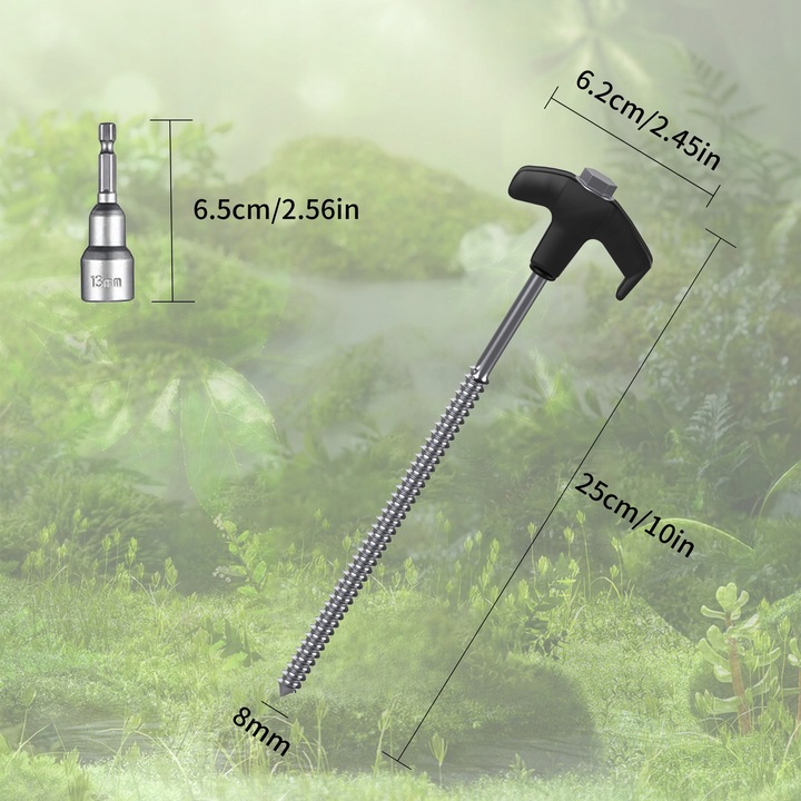 SZPILKI NAMIOTOWE DO NAMIOTU MIKADO DŁUGIE 25CM KOMPLET 12 SZT