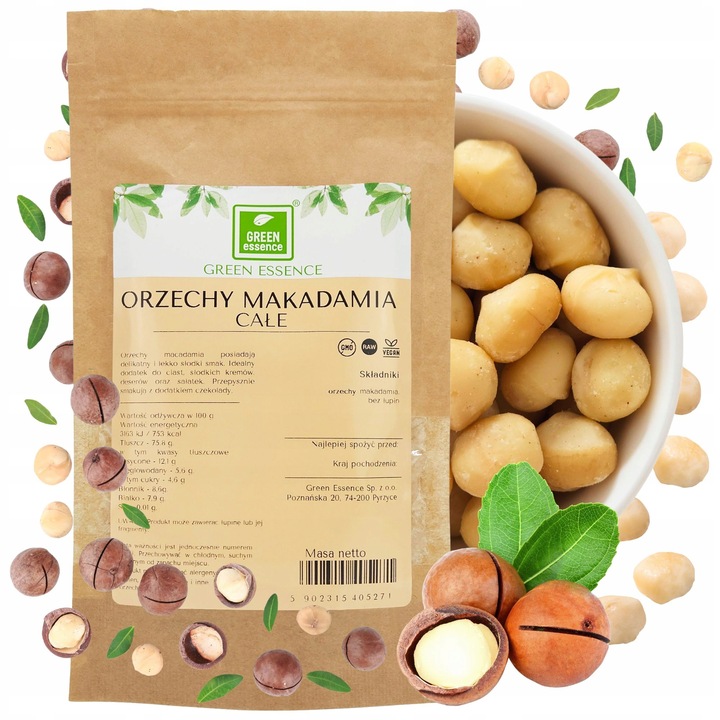 MACADAMIA ORZECHY NATURALNE 250 g świeże makadamia premium jakość łuskane