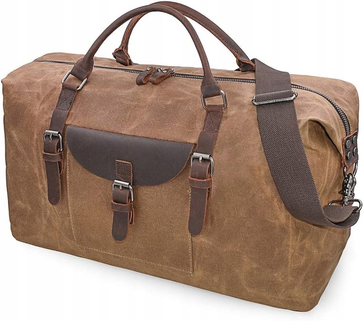 Duża pojemna torba podróżna paskiem na ramię Turystyczna Pojemna 54x27x32cm