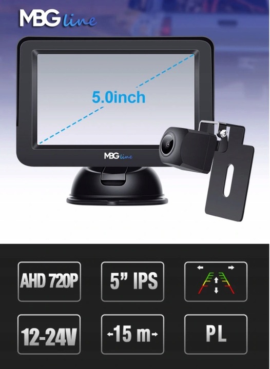 PROFESJONALNA KAMERA COFANIA BUS VAN 5'' AHD IPS