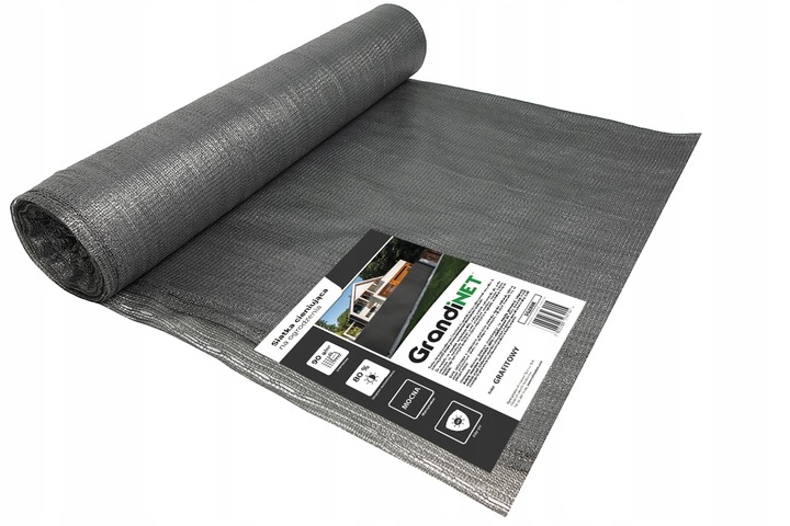 Siatka Cieniująca Zacieniająca Osłona Płotu Na Ogrodzenia 1,5x30m Grafitowa