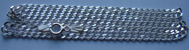 Srebrny Łańcuszek PANCERKA PD0,5 dł. 45cm szer 1,9mm pr.925 chrzest komunia