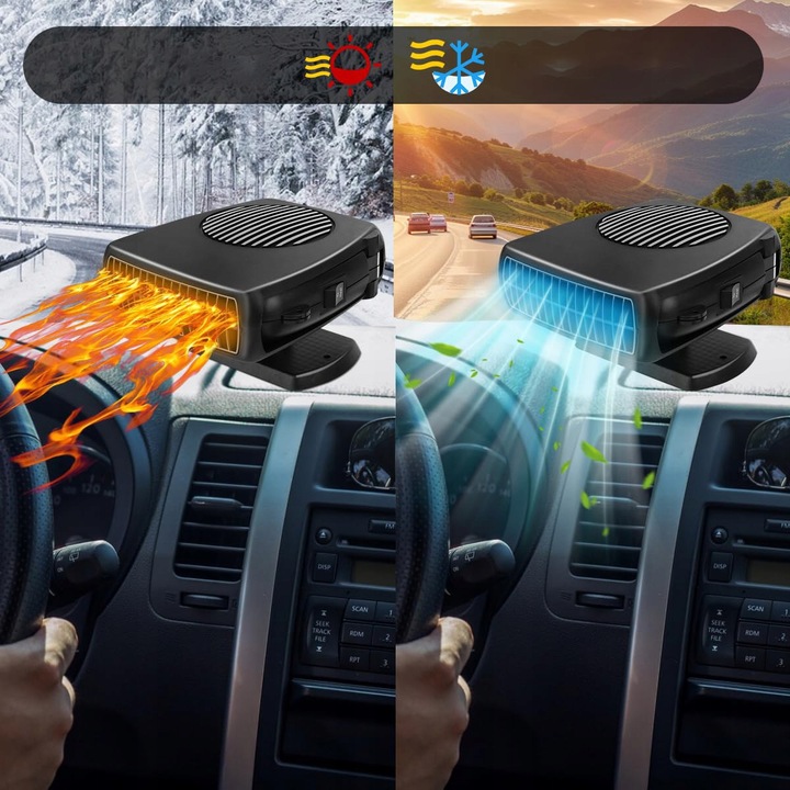 12V 200W PODGRZEWACZ SAMOCHODOWY PRZENOŚNY TERMOWENTYLATOR SAMOCHODOWY