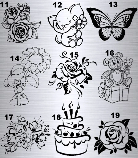 Srebrne Kolczyki 925 Wiszące Serca z Różą Grawer