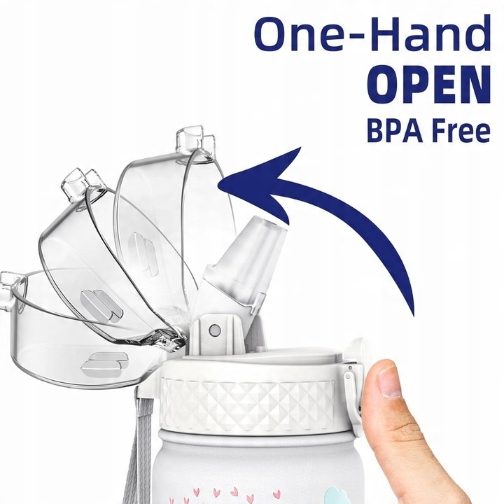 Butelka Do Picia Dla Dzieci Na Gorące i Zimne Napoje 420ml Biała we Wróżki