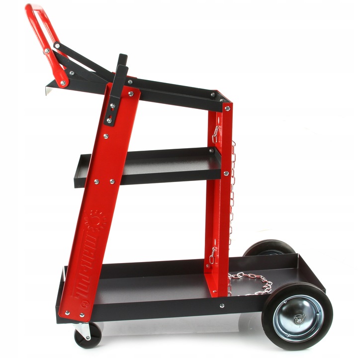 WÓZEK SPAWALNICZY DO SPAWAREK z półką na butle METALOWE KÓŁKA POD MIGOMAT