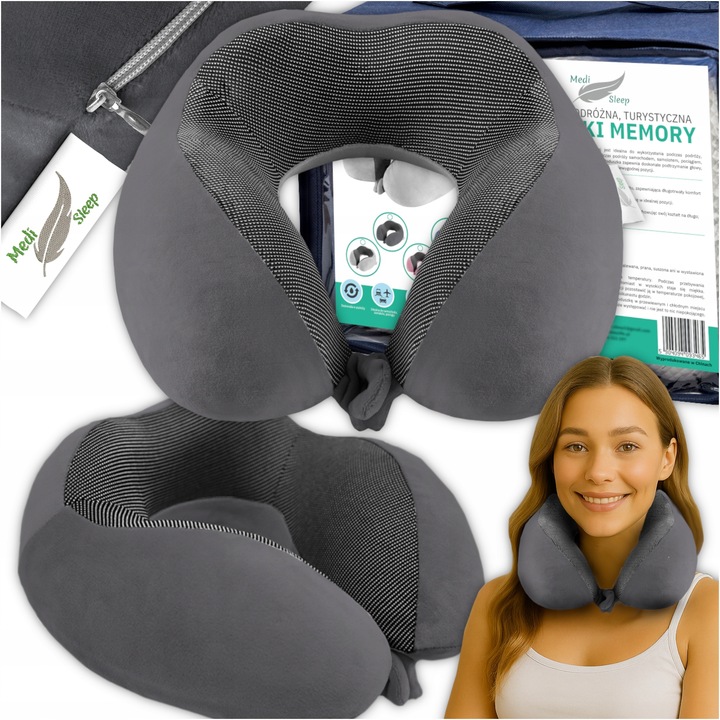 PODUSZKA PODRÓŻNA TURYSTYCZNA NA SZYJĘ ZAGŁÓWEK DO SAMOCHODU MEMORY MEDI