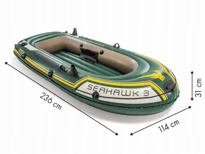 PONTON SEAHAWK 2 +WIOSŁA +POMPKA 236cm INTEX 68347