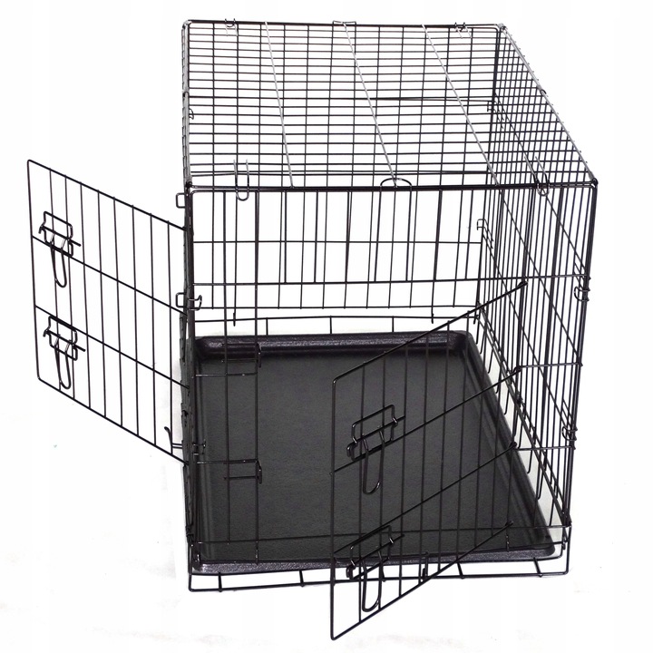 KLATKA DLA PSA ZWIERZĄT METALOWA KENNELOWA KOJEC TRANSPORTER XXL 106x71x77