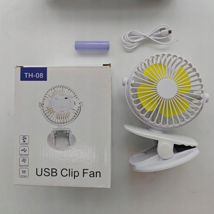 WENTYLATOR DO WÓZKA Z KLIPSEM USB WENTYLATOR DO ŁADOWANIA, WENTYLATOR