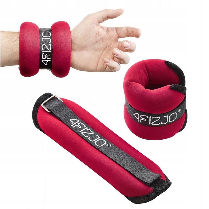 Obciążniki do ćwiczeń na kostki i nagdarstki 2 szt po 1 kg zapinane na rzep