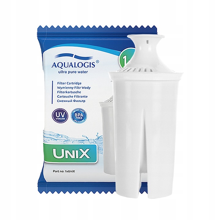 Szklany dzbanek filtrujący Sonata Biały + 6 wkładów UniX