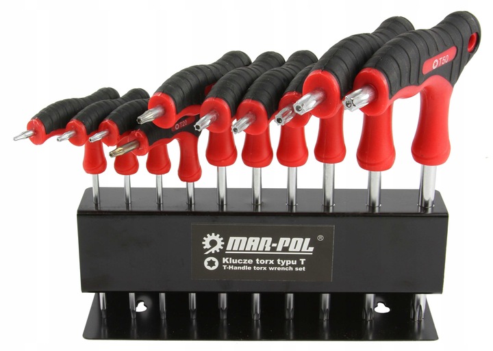 ZESTAW KLUCZY WKRĘTAKI TORX TYPU T T9-T50 10EL