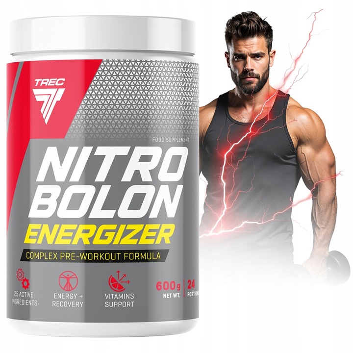 TREC NITROBOLON ENERGIZER 600g POMPA KREATYNA CYTRULINA AAKG MOC POBUDZENIE