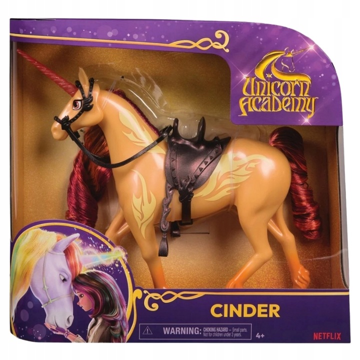 UNICORN ACADEMY AKADEMIA JEDNOROŻCÓW JEDNOROŻEC CINDER FIGURKA 28 CM 4+