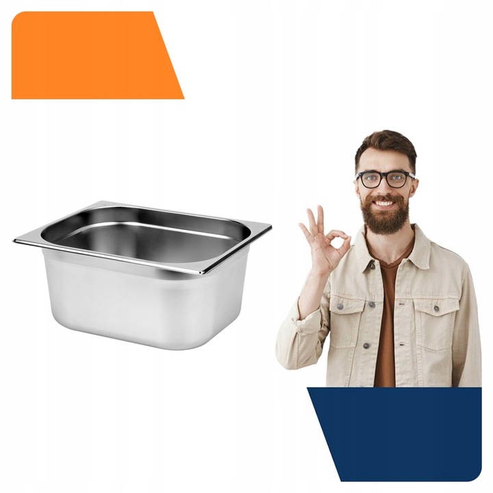 POJEMNIK GASTRONOMICZNY ZE STALI NIERDZEWNEJ GN 1/2 150 YG-00264v