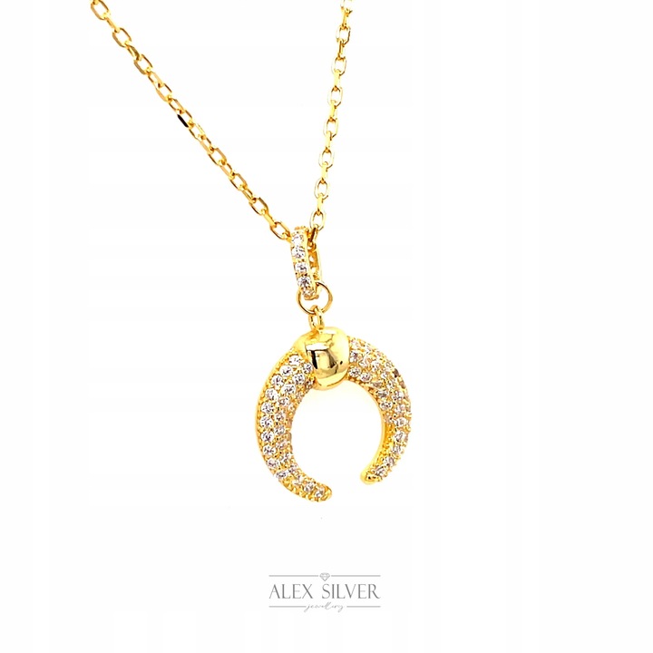 Naszyjnik pozłacany z księżycem 925