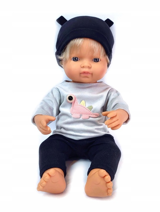 Ubranko dla lalek Koplet bluzka + getry+ czapka Miniland 32-38 cm kolory