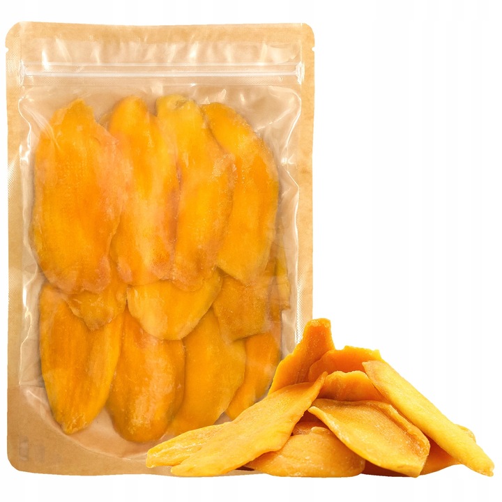 MANGO SUSZONE PLASTRY z dodatkiem cukru słodka przekąska 500g