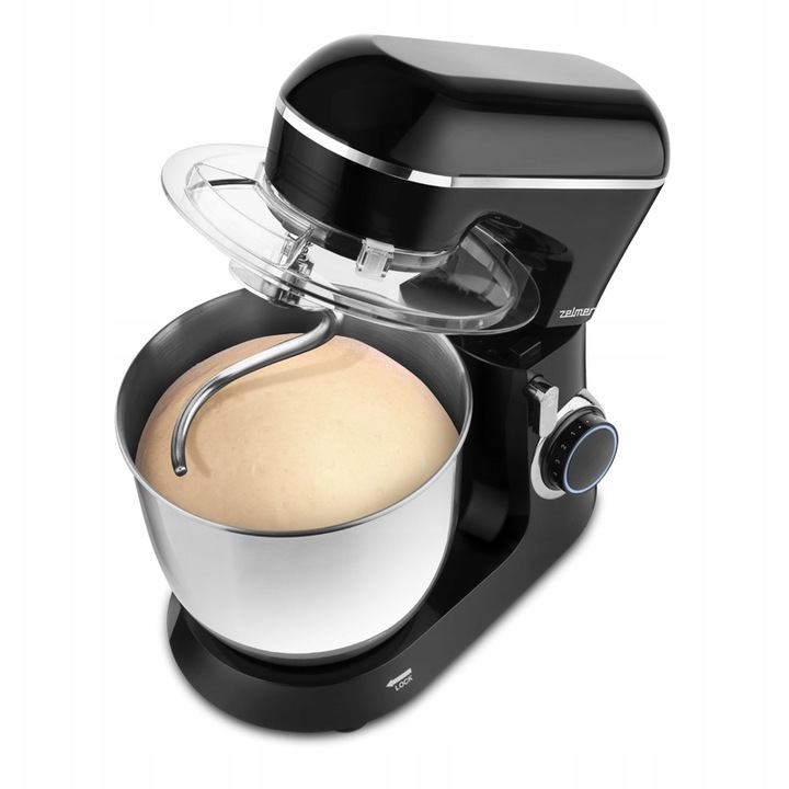 ROBOT KUCHENNY PLANETARNY ZELMER ZKR1300B CZARNY 1300W MISY 4,5/5L POKRYWA