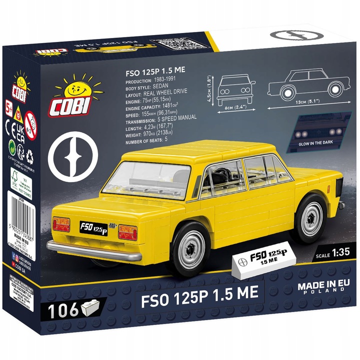 KLOCKI COBI-24588 YOUNGTIMER FSO 125P 1,5 ME 106 KL.