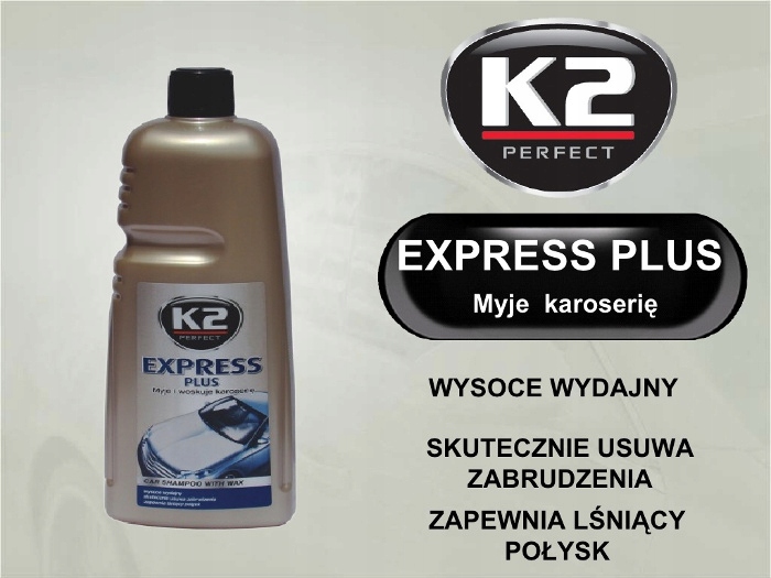 K2 EXPRESS PLUS SZAMPON samochodowy Z WOSKIEM do mycia auta 5000ml 5L