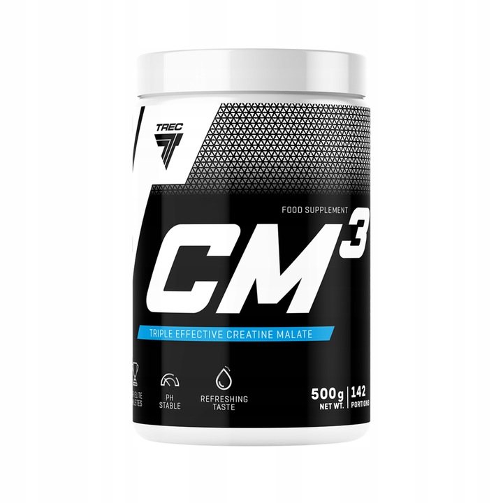 TREC CM3 500G TCM TREC NITROBOLON 300g TREC GLUTAMINE 400g zestaw