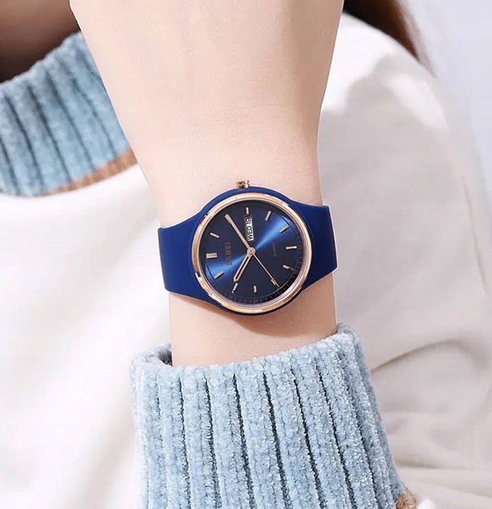 Zegarek damski SKMEI analogowy datownik czytelna tarcza