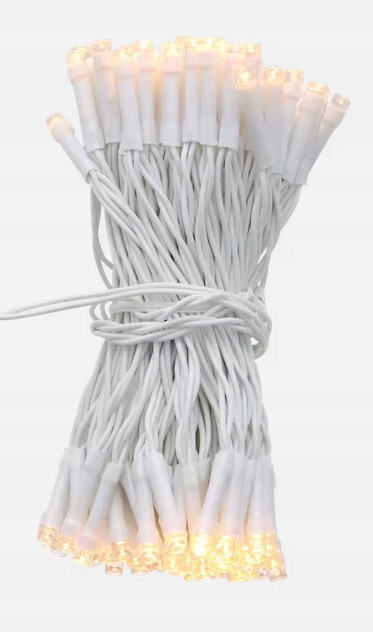 LAMPKI NA BATERIE OŚWIETLENIE ŚWIĄTECZNE LED 140 TIMER WEW/ZEW CIEPŁE BIAŁE