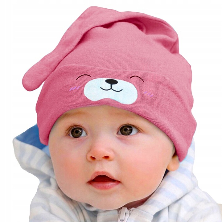 Czapeczka smerfetka dla noworodka ŚLICZNY PYSK