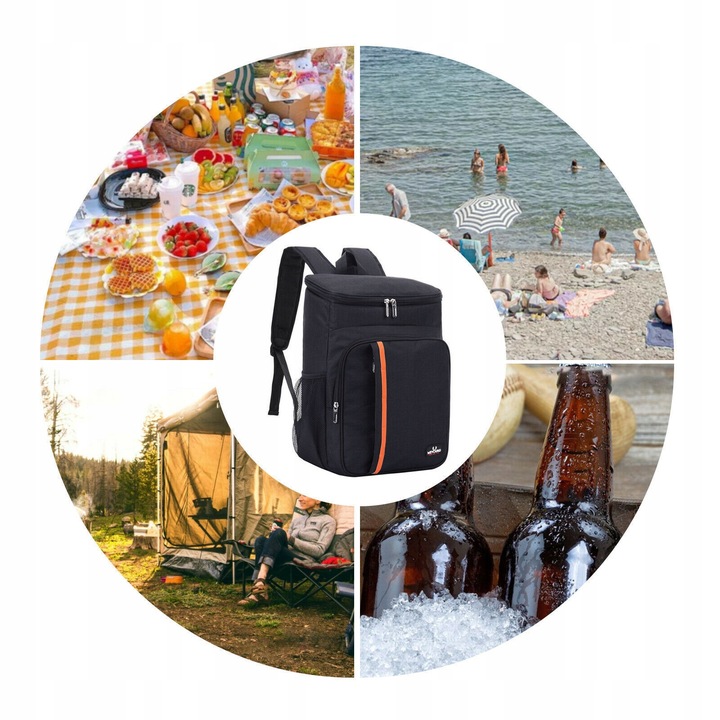 DUŻA POJEMNOŚĆ 18L IZOLACJA PIKNIK PLECAK TORBA DO PRZECHOWYWANIA ŻYWNOŚCI