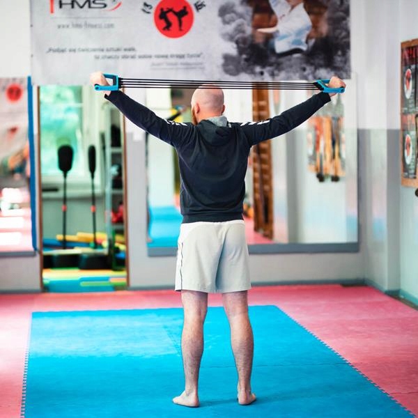 Ekspander gumowy kompaktowy przyrząd do ćwiczeń EM09