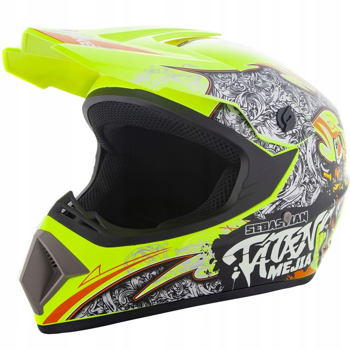 KASK CROSSOWY GOGLE I RĘKAWICE NA CROSS QUAD ENDURO ATV BMX PITIBIKE XS