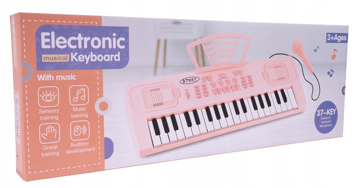 ORGANY PIANINO ELEKTRONICZNE MIKROFON 37 KLAWISZY DEMO KEYBOARD DLA DZIECI