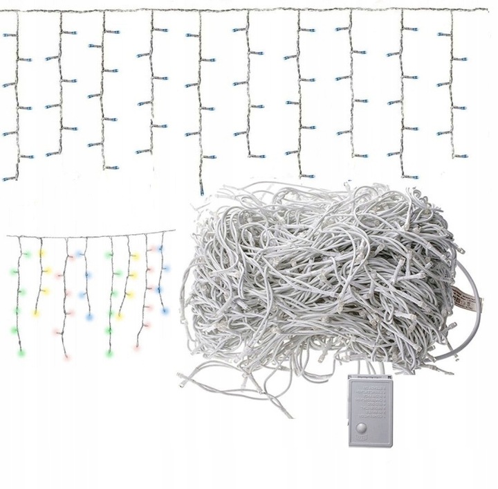 LAMPKI SOPLE 100 LED GRUBY KABEL 5,5m + FLASH