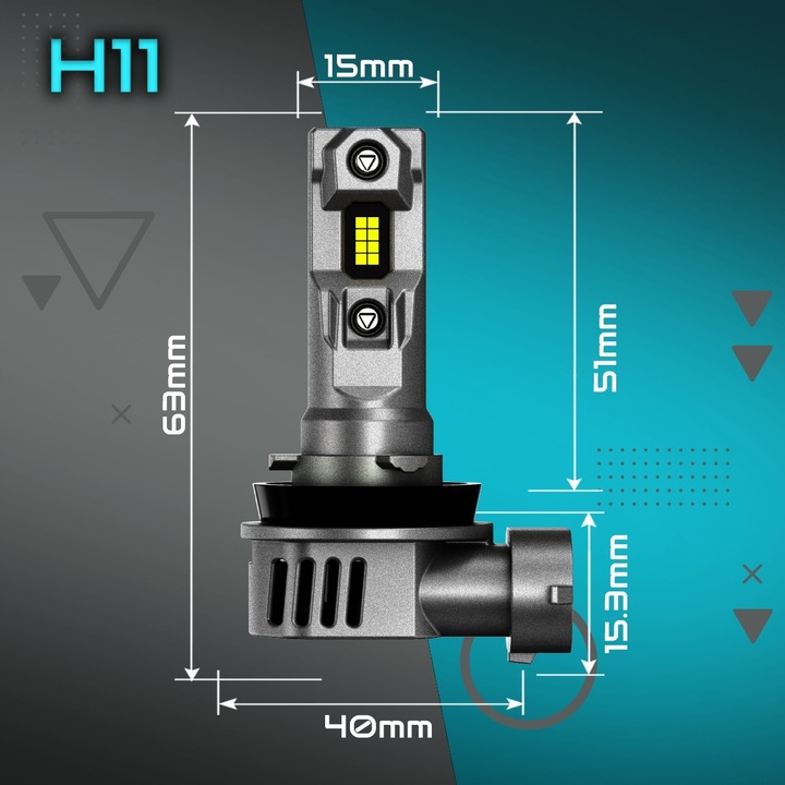 ŻARÓWKI LED H11 QERK 1 DO 1 WIĘCEJ ŚWIATŁA CAN RETROFIT IDEALNIE DOPASOWANE