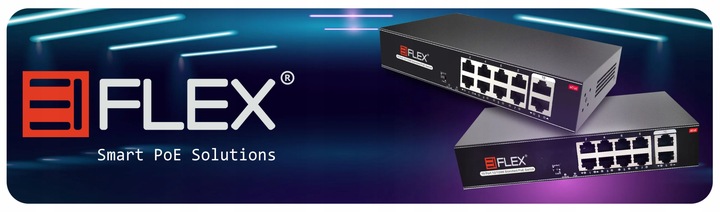 Switch POE do Kamer IP PoE 4+2 65W PoE+ tryb EXTEND