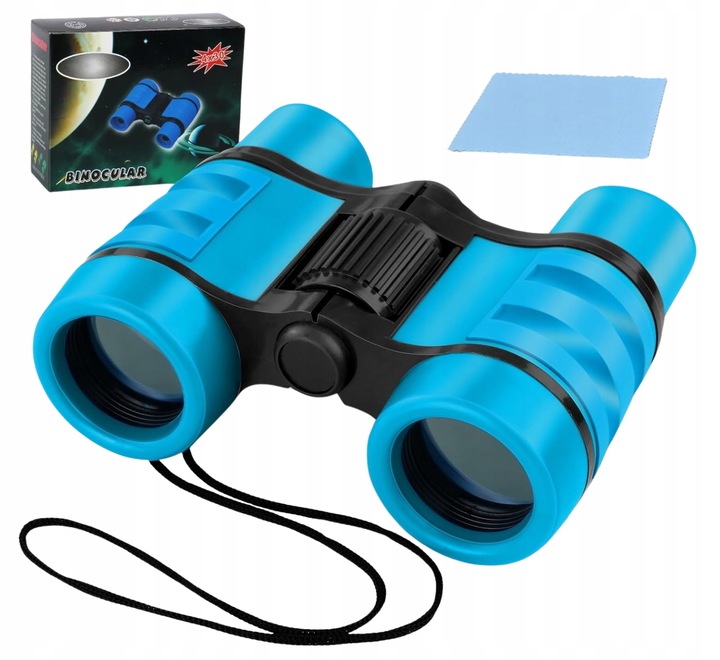 Lornetka dla dzieci 4x30 zabawka turystyczna do obserwacji niebieska