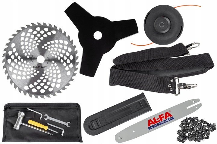 Podkaszarka KOSA kosiarka SPALINOWA wykaszarka wielofunkcijna MOCNA 4W1XL