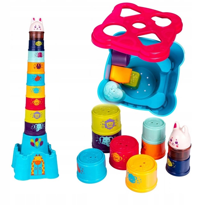 Piramida Kubeczki Wieża zamek królika Sorter