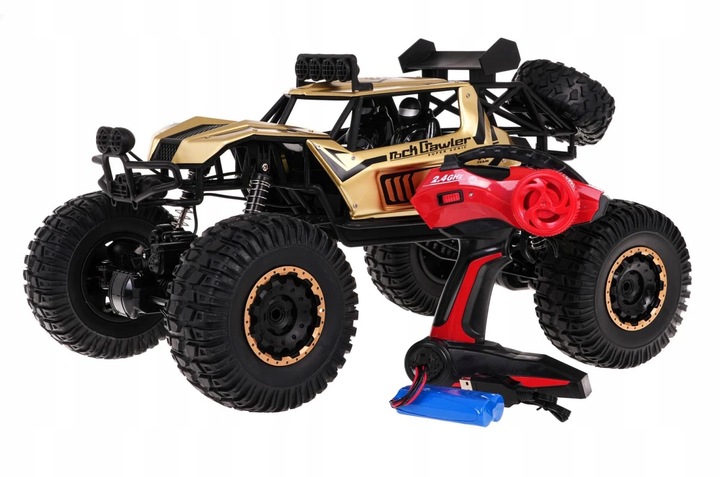 SAMOCHÓD AUTO RC AKUMULATOR TERENOWY ROCK Crawler 4x4 Sterowany Pilot DUŻY