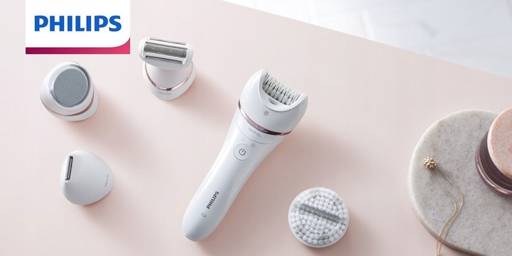 Depilator na sucho i na mokro Philips seria 8000 + 9 akcesoriów BRE740/10