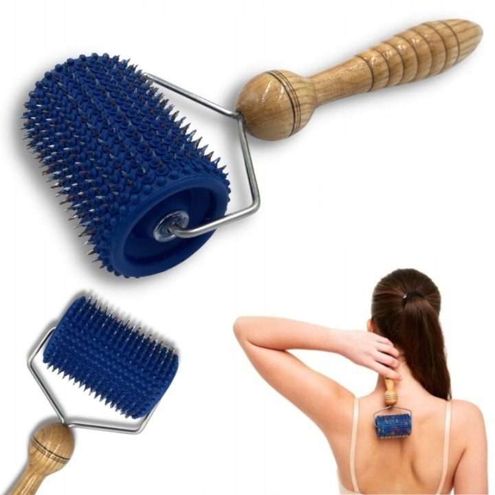 Aplikator LYAPKO WAŁEK do masażu z igłami uniwersalny GRANATOWY