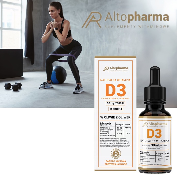 WITAMINA D3 2000IU FORTE KROPLE 3x30ml