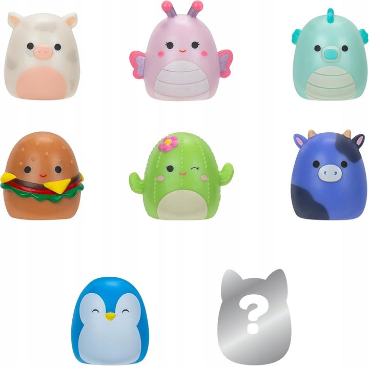 SQUISHMALLOWS figurki SQUISH A LONGS zestaw MiniSquish 8 figurek krówka
