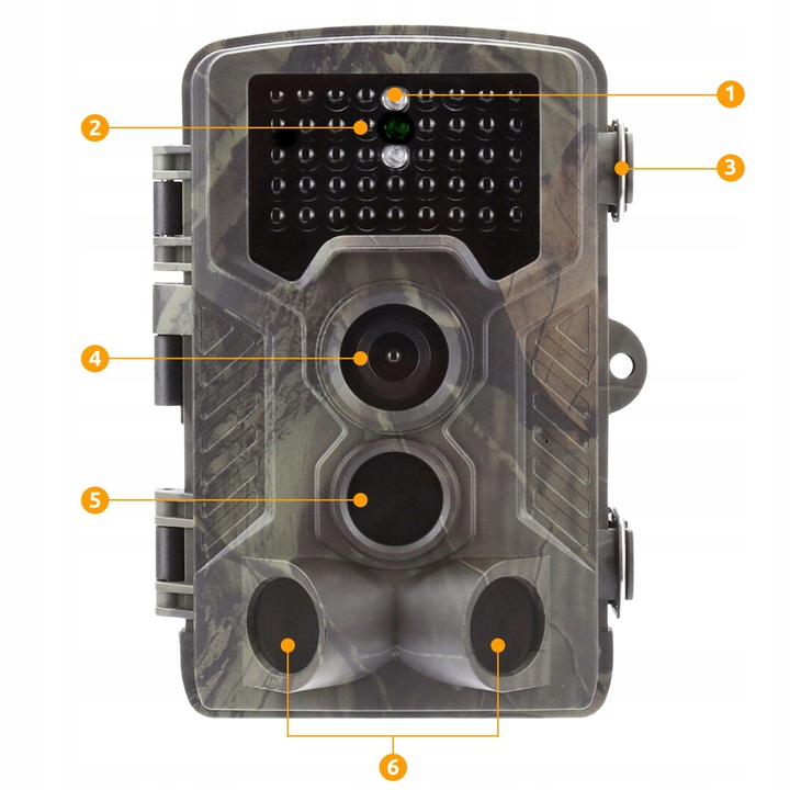 Fotopułapka Kamera Leśna IR PODCZERWIEŃ PL MENU FULL HD 50Mpx Zestaw