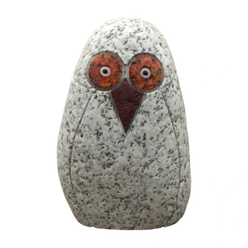 Sowa z granitu duża do ogrodu altany, gartdeco1