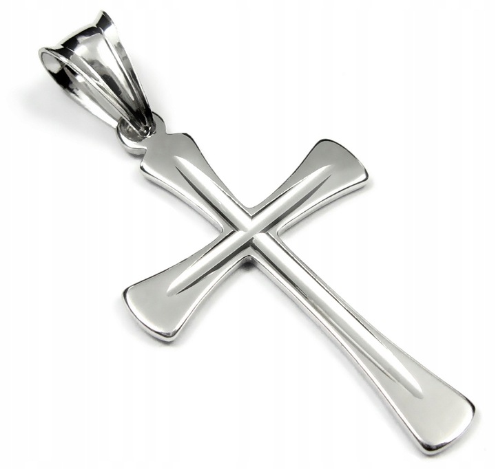 ŁAŃCUSZEK SREBRNY MĘSKI Z KRZYŻYKIEM SREBRO PRÓBY 925 K1/55cm